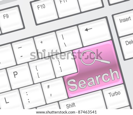 Search concept - computer keyboard with Search keypad
