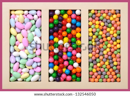 some kinds of candy in box