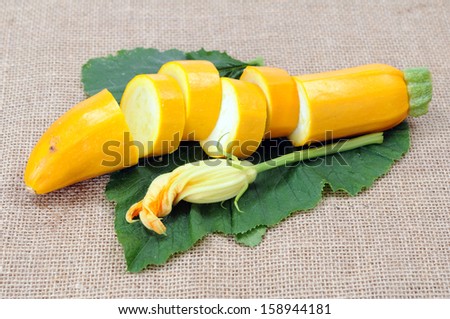 yellow zucchini on table