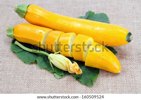 yellow zucchini on table