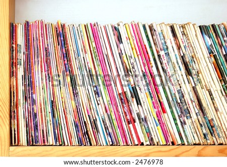 stack of old magazine