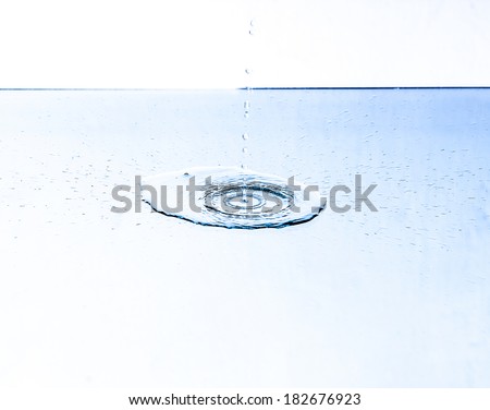 Water dropping isolated on clear background