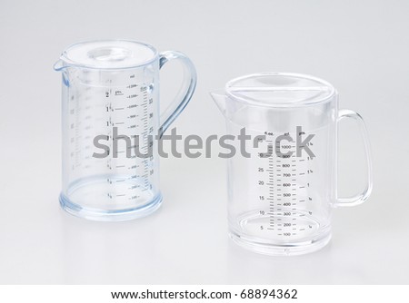 Transparent measuring jar for measure liquid or powder substance