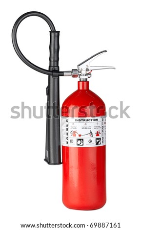 Fire extinguisher to protect your property from fire the image isolated