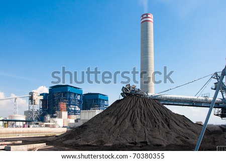 Lignite mass ready to be energy for electricity power plant