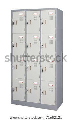Metal locker in grey color use in the gyms room office or others utility