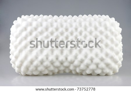 Latex material inside the hygienic pillow to protects mite dust and support your neck an image isolated