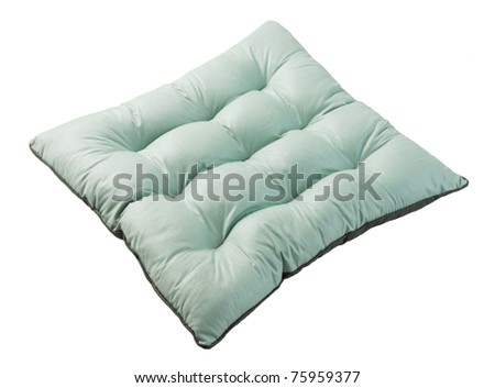Seat pad cushion pillow isolated on white