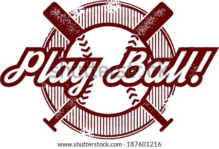 Vintage Baseball or Softball Stamp Design