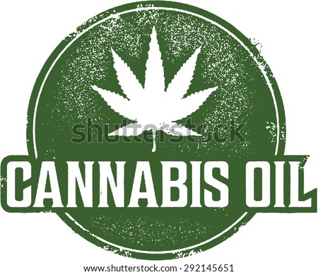 Cannabis Oil Alternative Health Treatment Stamp