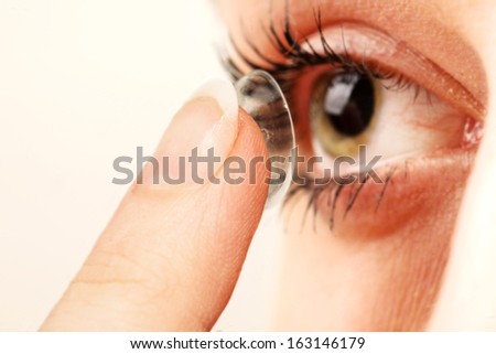 Human Eye And Contact Lens