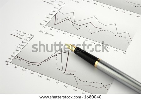 Charts and pen