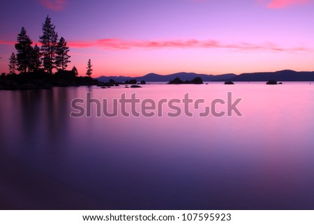 Lake Tahoe after sunset