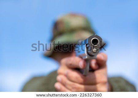 Man holding gun