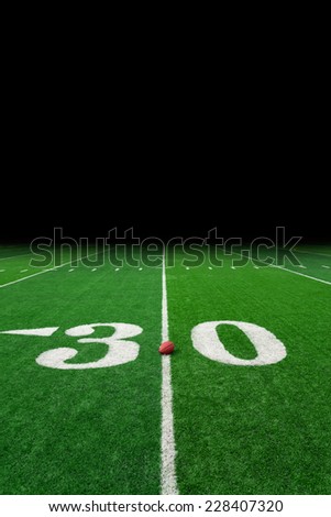 American football field with copy space