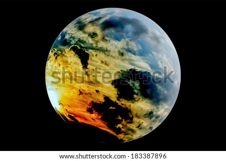 A model of a theoretical earth like planet with active weather system