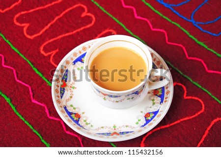 Ladakhi style hot  milk tea (It helps altitude sickness)