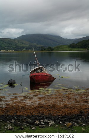 Sinking Boat in Scottish Loch