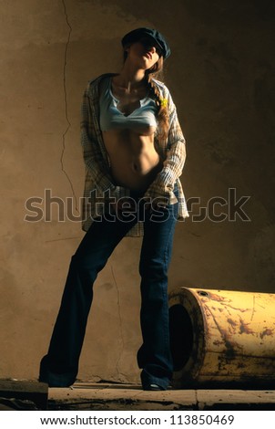 girl in a country fashion style
