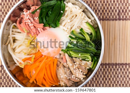 bibimbap, The introduction of various kinds of vegetables mixed with spicy sauce