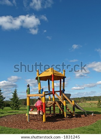 Colorful children playground, close-up
