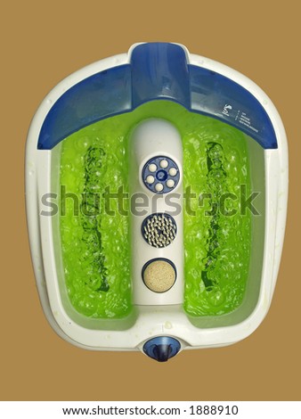 Foot massage and pedicure equipment, contains clipping path