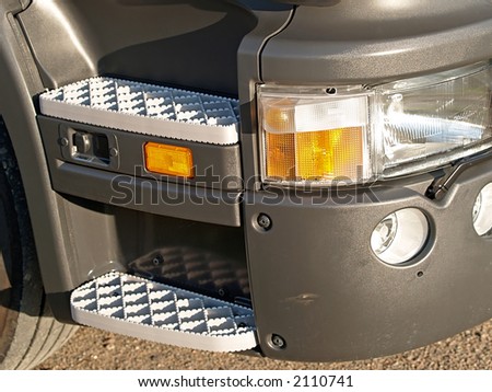 Step of truck car, close-up