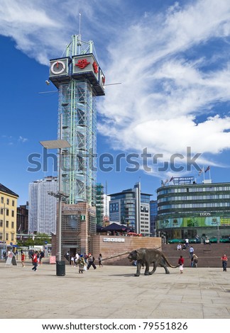 OSLO, NORWAY - JULY 7: People visit the Tourist information Center in Oslo City Shopping Center on July 7, 2010 in Oslo, Norway. Oslo City is one of the largest shopping centers in Oslo with 93 stores and is visited by almost 50,000 people a day