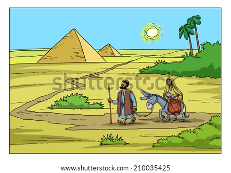 Mary and Joseph run away to Egypt Christmas story Mary and Joseph run away to Egypt Christmas story