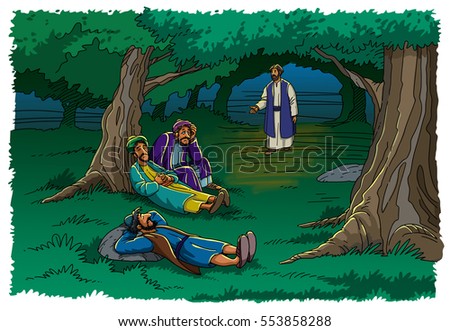 Jesus in Gethsemane finds disciples asleep
