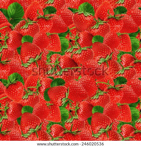 Seamless texture of juicy strawberries.