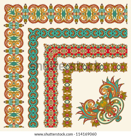 collection of ornamental floral vintage frame design.  All components are easy editable. Raster version