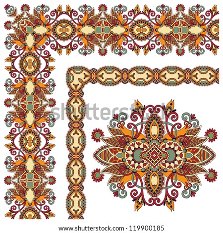 collection of ornamental floral vintage frame design. All components are easy editable. Raster version