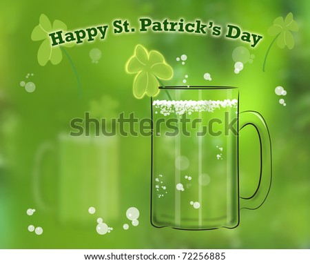 green beer illustration for St. Patrick\'s Day