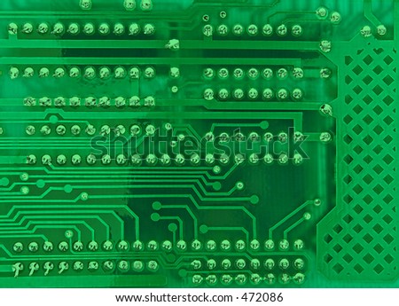 Circuit Board with solderings and paths