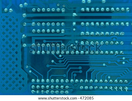 Circuit Board with solderings and paths