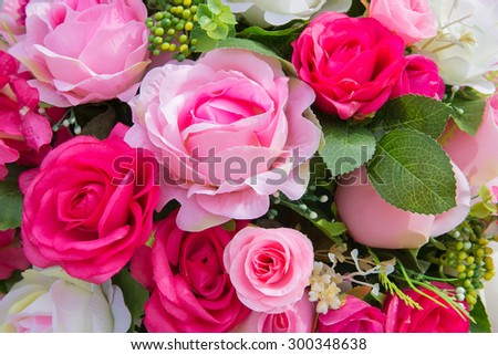 Plastic Floral Bouquet of Different Flowers
