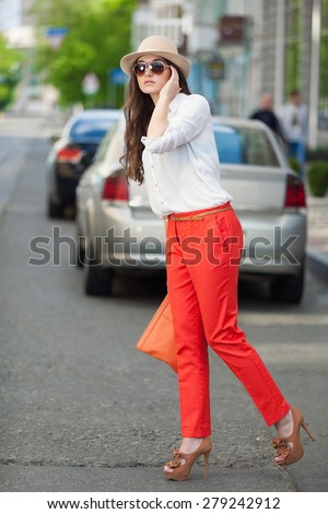 Fashionable woman executive in the city
