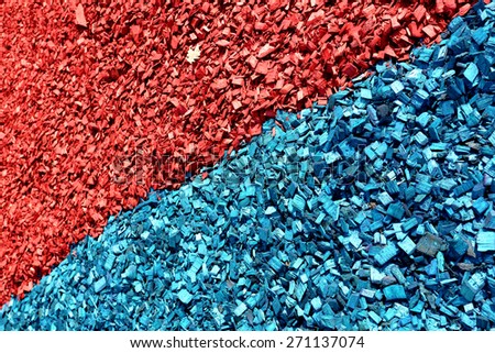 Red blue chips are laid out in a beautiful background