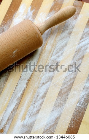 Rolling Pin, Flour and  cutting board