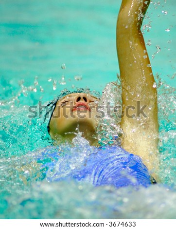 swimmer on a back