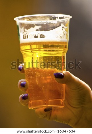 Glass hand beer