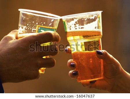 Glass hands beer