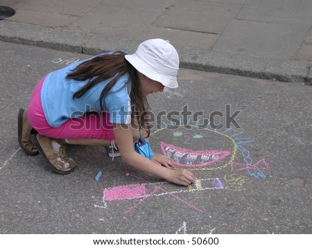 girl,draw,drawing,chalk,face,asphalt,street,hat,hand,pavement,teeth,child,head,hair,cigarette