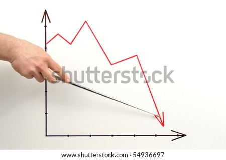 Hand with pointer showing chart