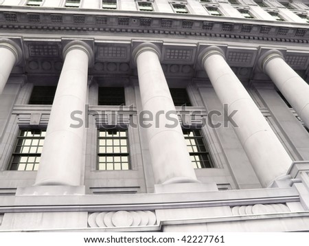 An old historic bank building in excelled conditions .