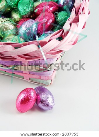 foil covered chocolate Easter eggs