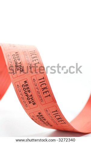 swirl of red raffle tickets