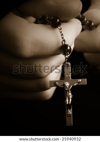 rosary bead hands