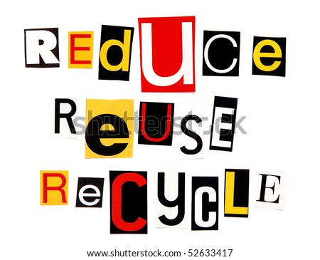 reduce reuse recycle logo. stock photo : reduce reuse